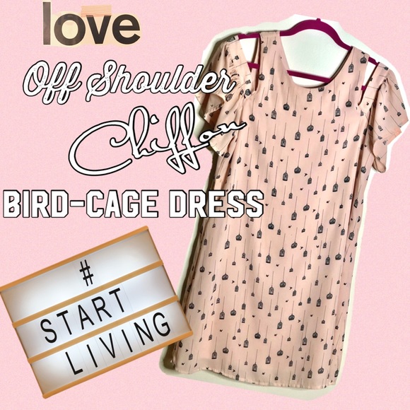 Chiffon Pink birdcage dress size 10 - Picture 1 of 5